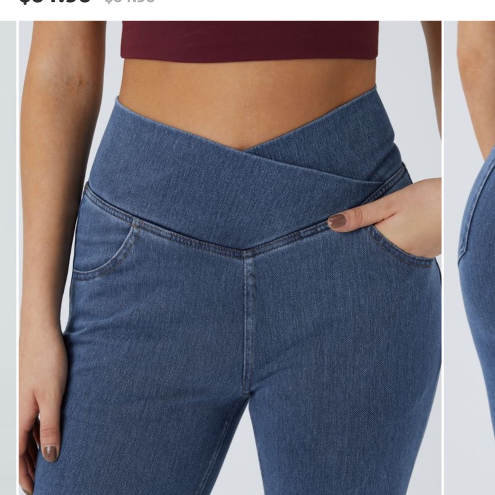 Halara Bell Bottoms Medium Tall - image 4